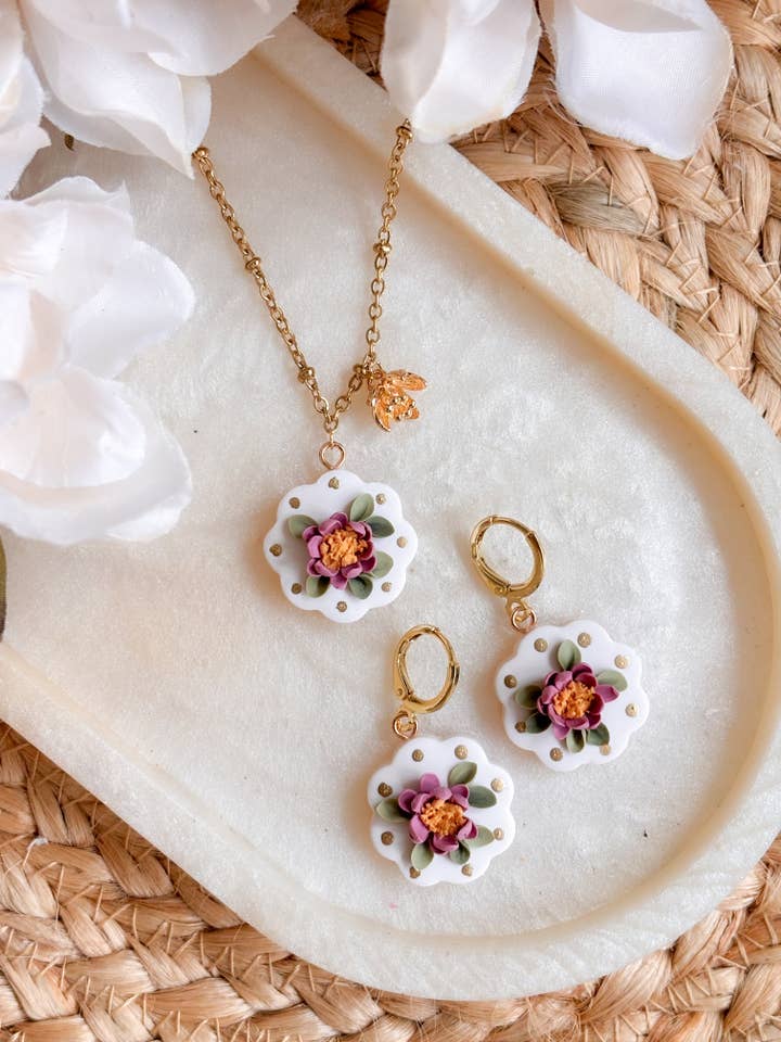 Ensemble de Charms Marguerite Rose pour la vente par Sarah Jane Designs