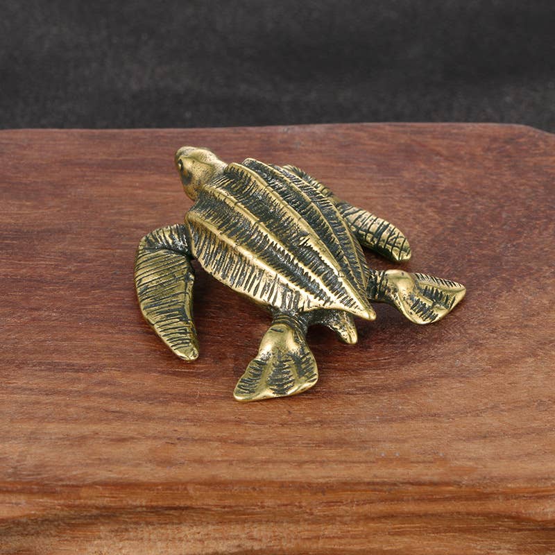 Gemcohub - Wholesale Decorative Figurine - Brass Sea Turtle Animal Crafts Ornaments Miniature Model4