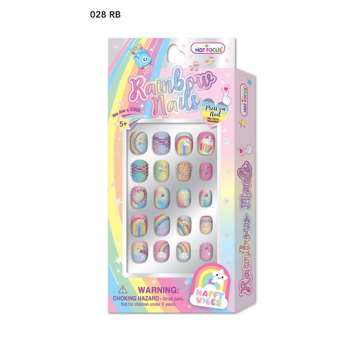 Hot Focus, Inc. - Wholesale Press-On/Fake Nails - Rainbow Nails,Rainbow