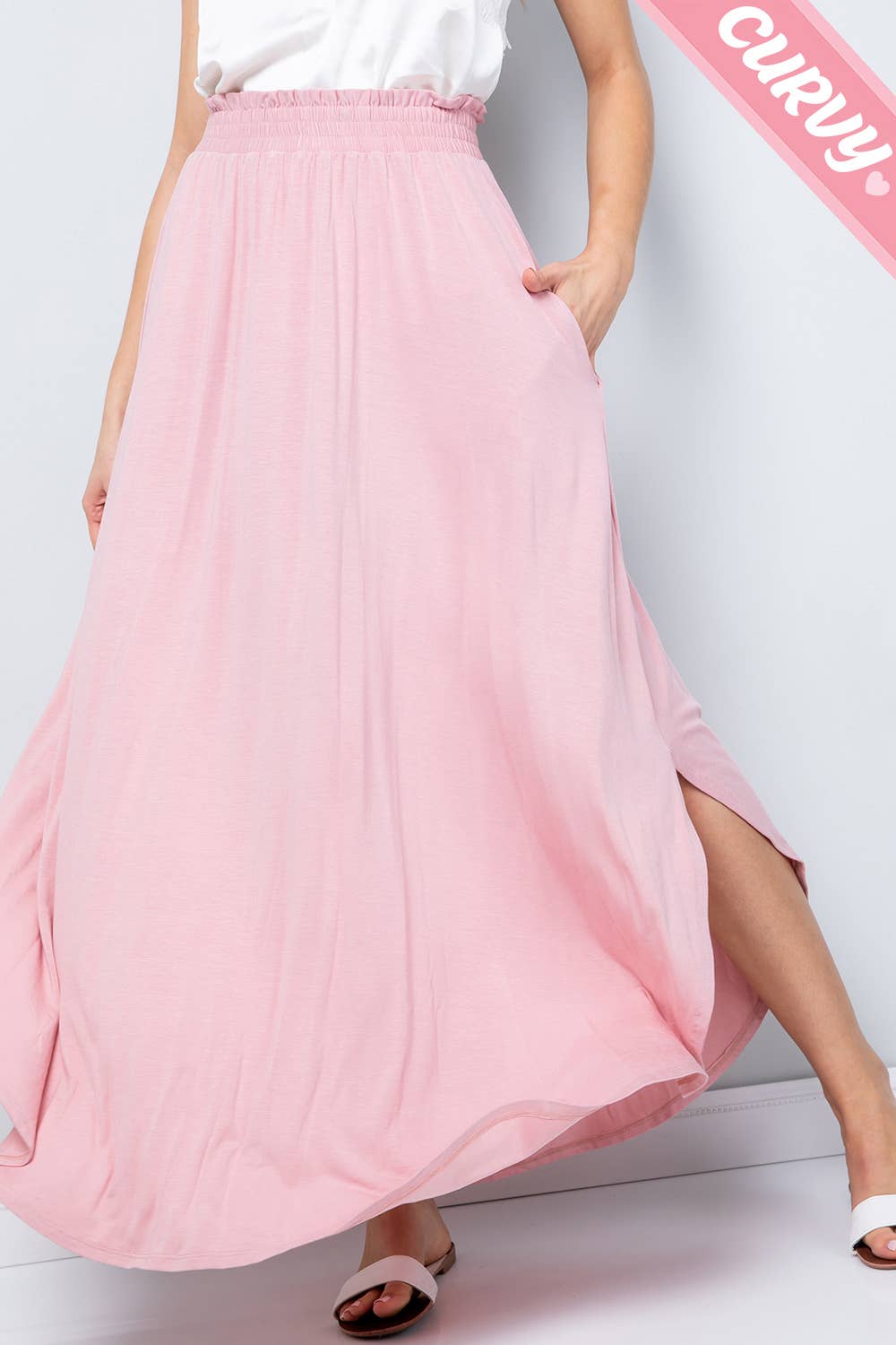 Sweet Lovely by Jen - Wholesale Skirt - Women's - PLUS SIZE KNIT JERSEY MAXI SKIRT15