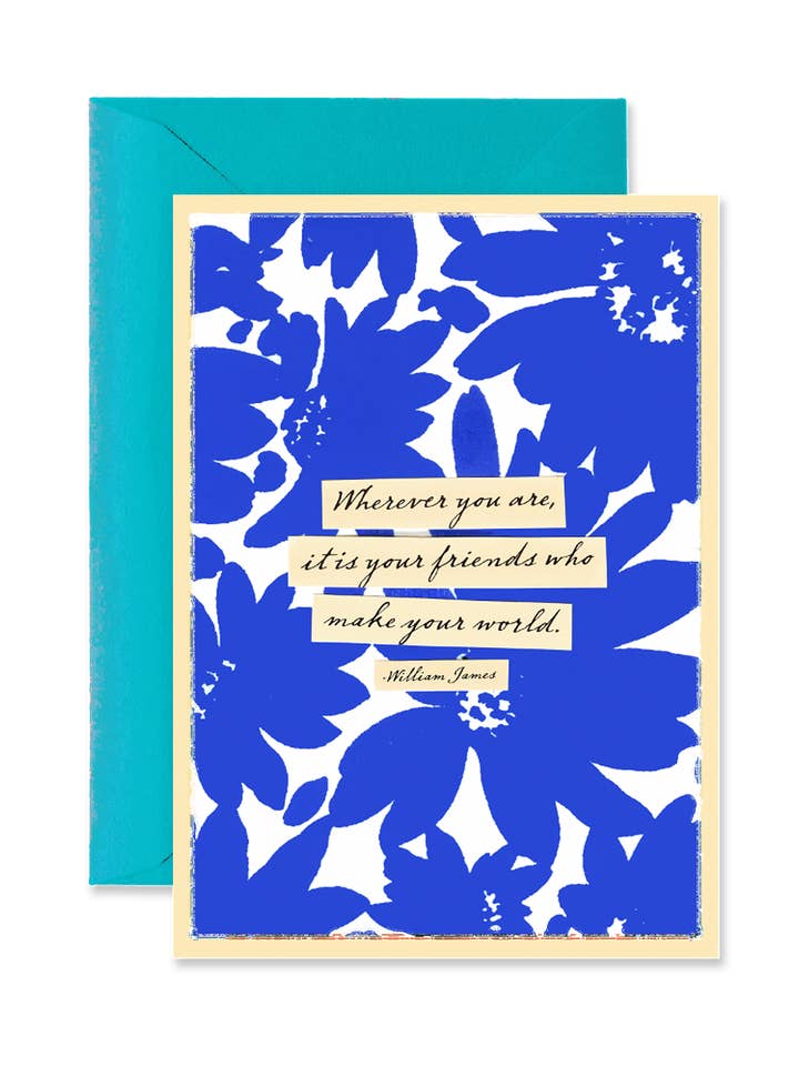 Cartão de Saudação A7 Dobrada em Branco Onde Quer que Estejas por atacado de Ben's Garden