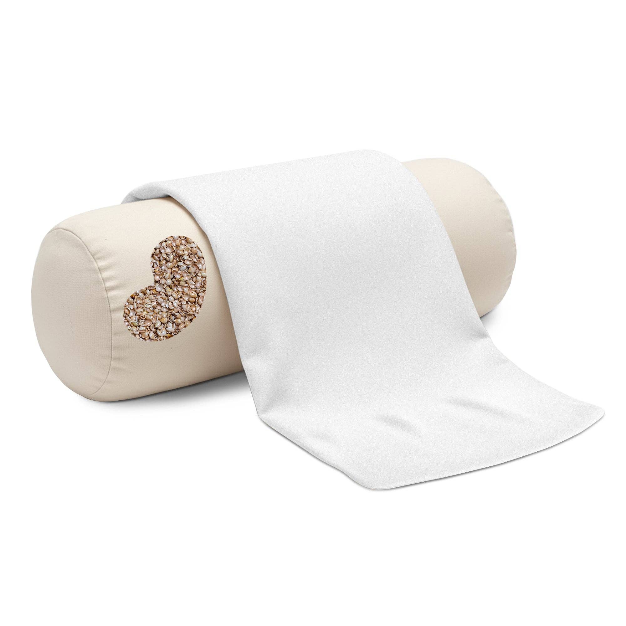 Bean Products - Vente Oreiller de spa/de thérapie - Coussin Neck Roll - Écorces de sarrasin ou de millet, Organic WheatDreamz7