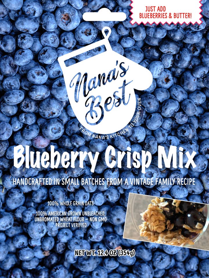 Blueberry Crisp Mix: Nana's Best/Capeway HomeBaked for wholesale by Nana's Best Capeway
