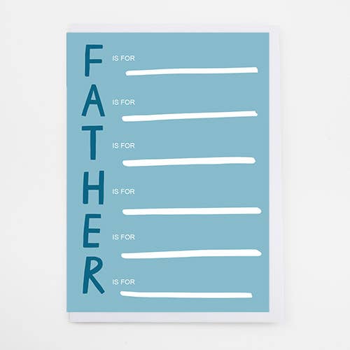 F-A-T-H-E-R for engroshandel hos Alison Hardcastle