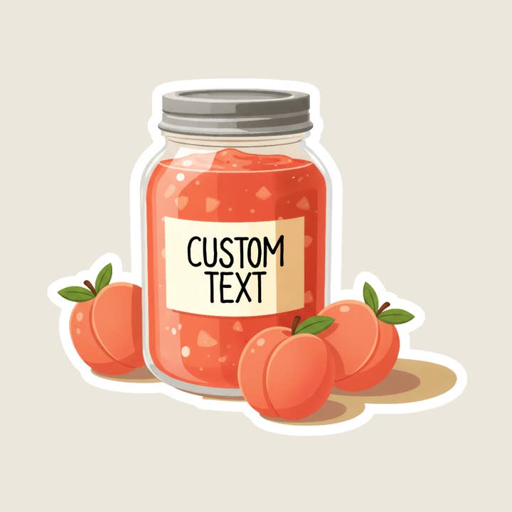 Peach Jam Customizable Souvenir Sticker for wholesale by Shoreline Summit