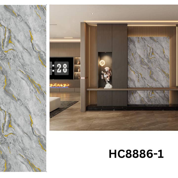 The Keystone Decor - Wholesale Wall Paneling - PPF Decorative Gray Marble Wall Panels/Ceiling Tile 3