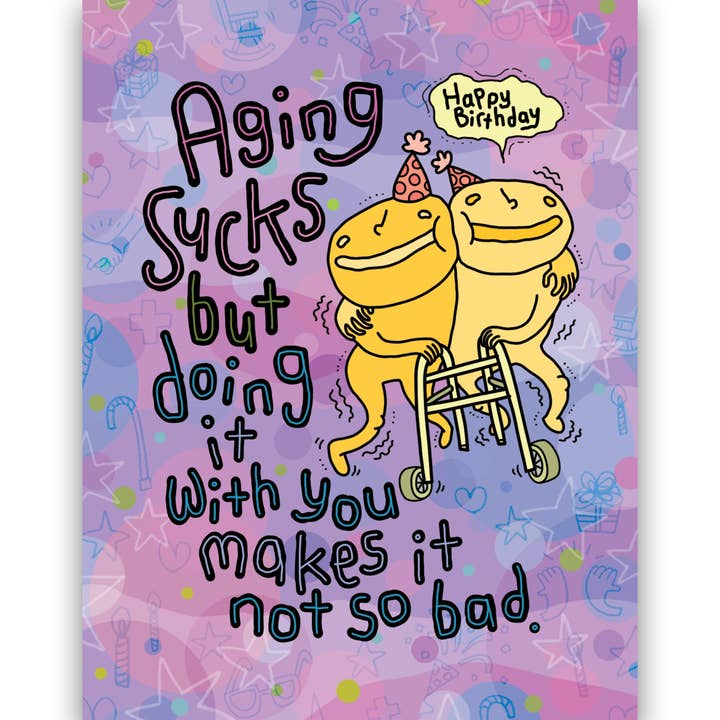 Chika Ando Illustration - Wholesale Birthday Card - Birthday Greeting Card - Aging