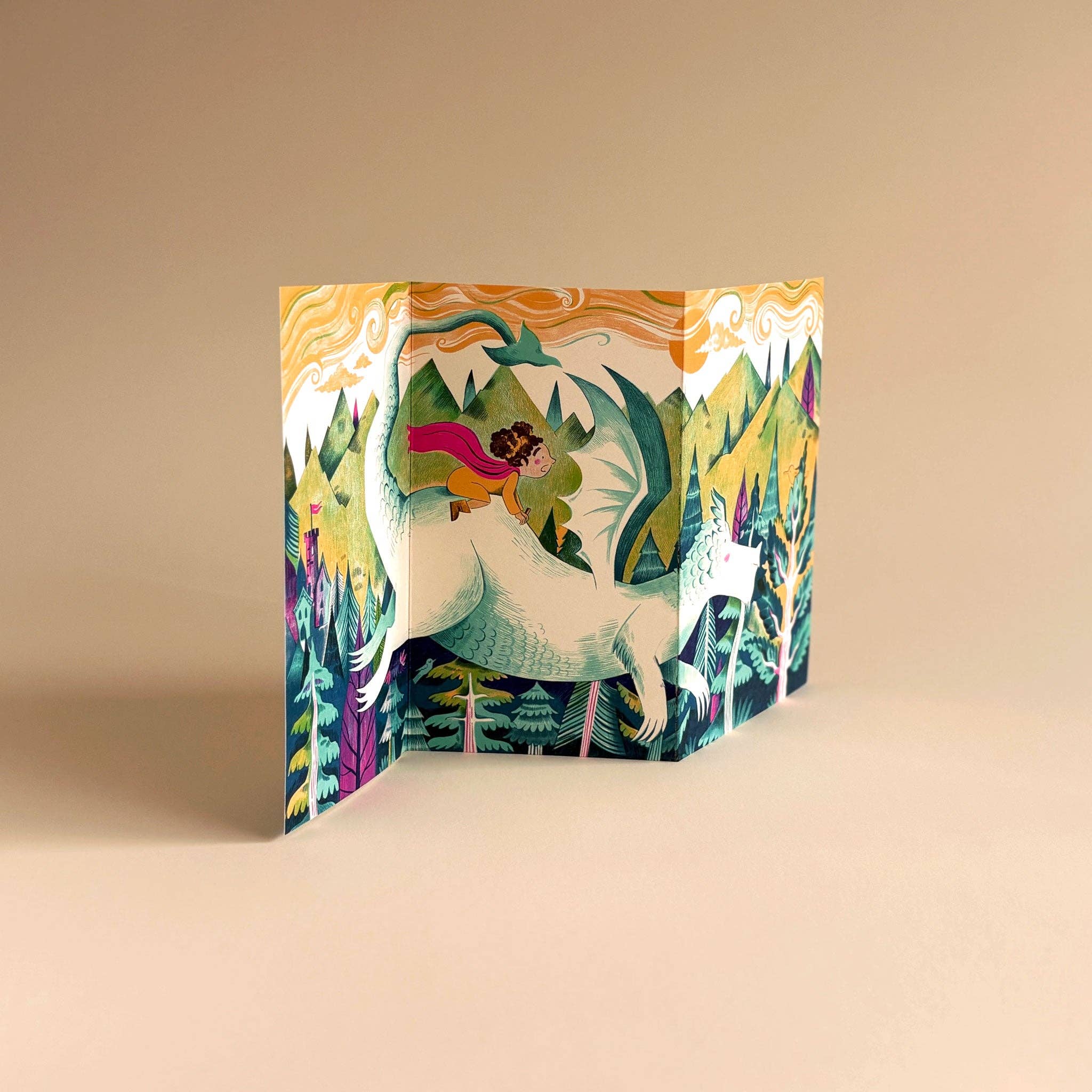 Olive Press Publishing – wholesale Everyday greeting card – Can You Keep a Secret? concertina card by Melissa Castrillón2