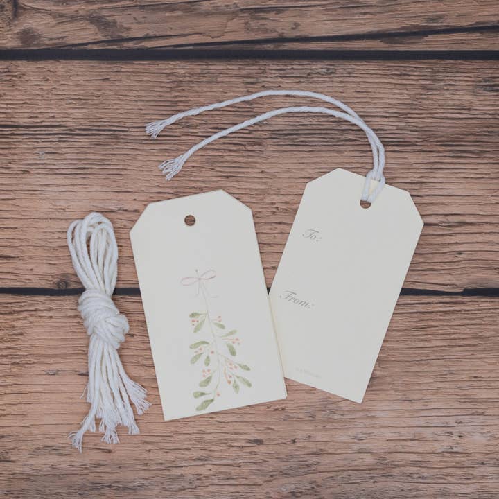 Etichette regalo Mistletoe per la vendita all'ingrosso da parte di Tiny Wolf Studio