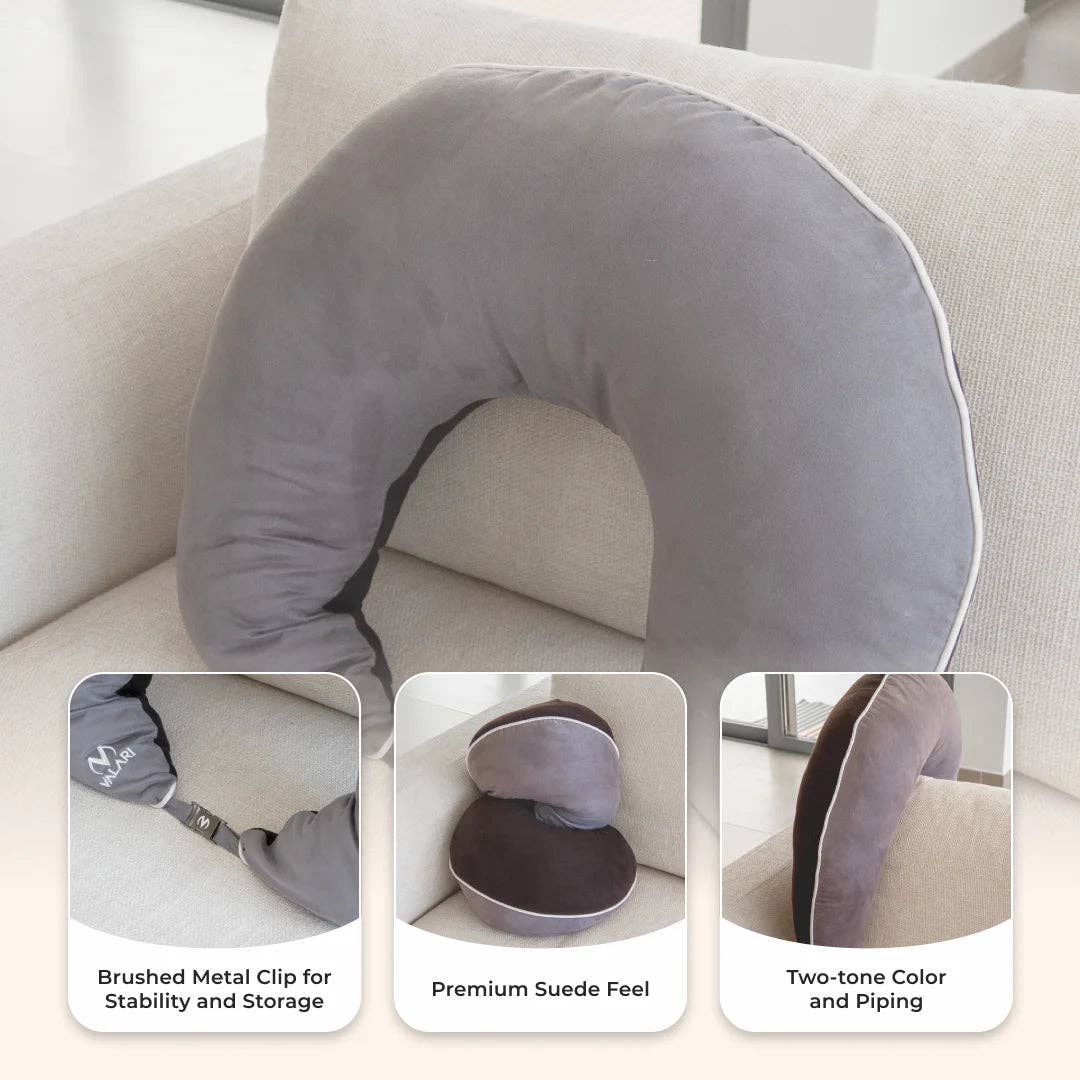 Valari - Wholesale Chair Cushion - Premium Suede - Grey/Black3