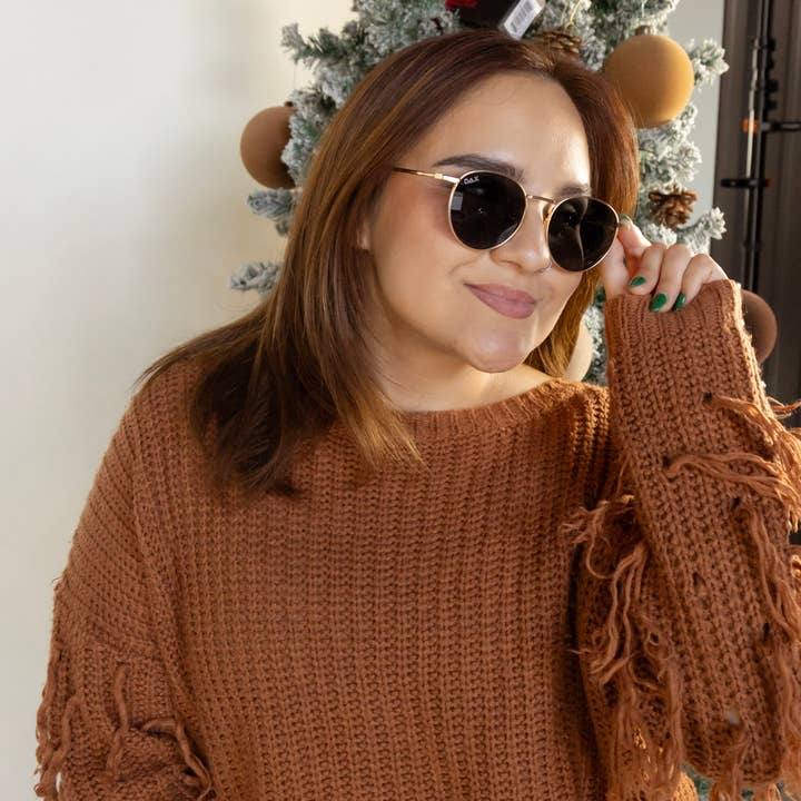 Luna - Unisex Polarized Small Round Sunglasses for wholesale by DAX Eyewear