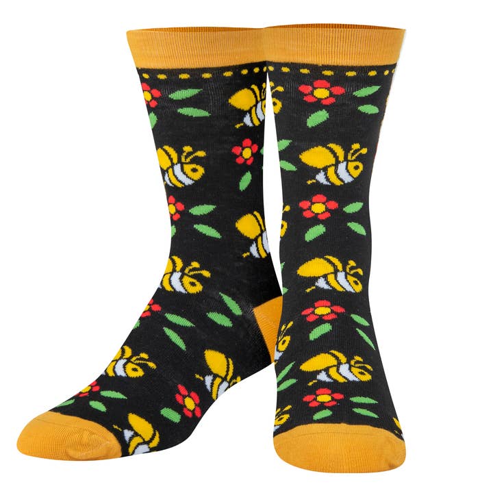 Crazy Socks - Wholesale Socks - Women's - Crazy Socks - Womens Crew - Bumble Bees