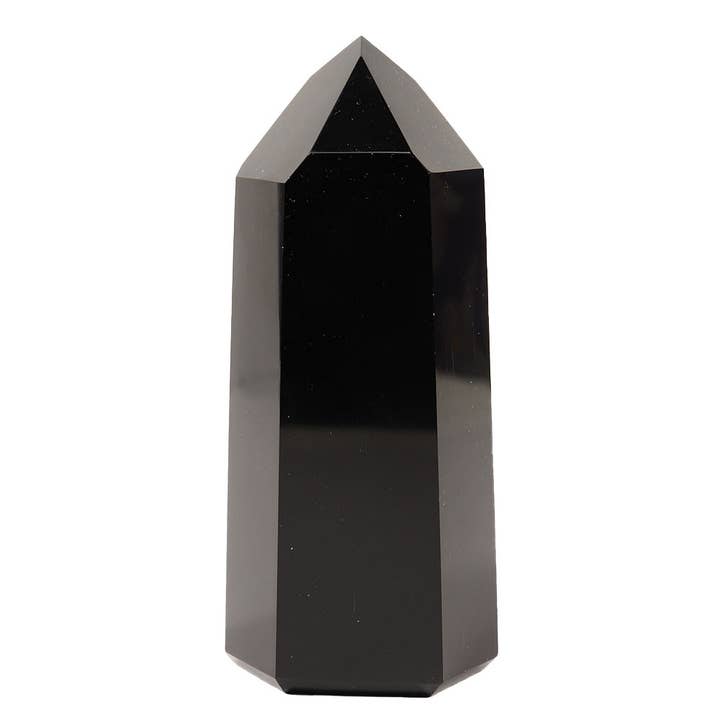 Natures Artifacts Inc - Vente Pierre et cristal de spiritualité - Pointe entièrement polie en obsidienne noire6