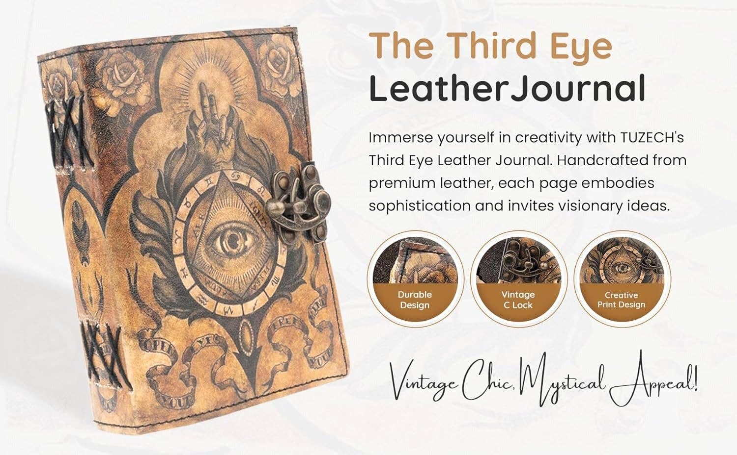 Tuzech Leather – wholesale Journal och dagbok – TUZECH läderklätt anteckningsbok med grimoirestil och ojämna kanter för män och kvinnor28