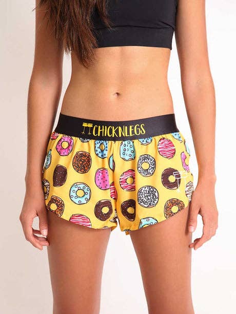 Multi Women's Salty Donuts 1.5" Split Shorts (XXS XS S M L XL) for wholesale on Faire8