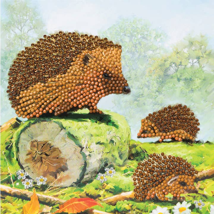 Crystal Art Card Kit: Happy Hedgehogs for wholesale by Outset Games and Cobble Hill Puzzles
