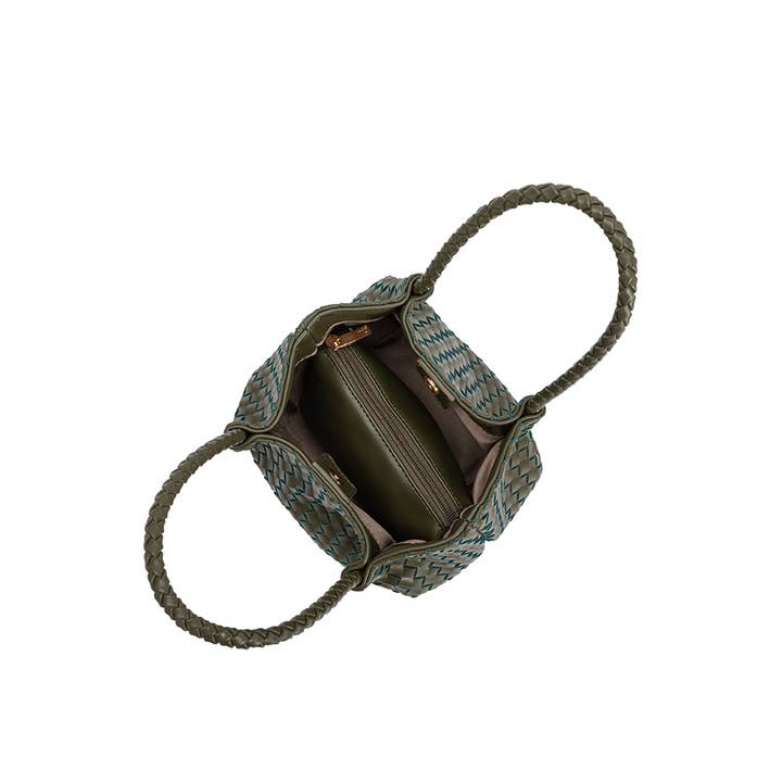 Melie Bianco - Wholesale Top Handle Bag - Women's - Anahi Olive Recycled Vegan Top Handle Bag