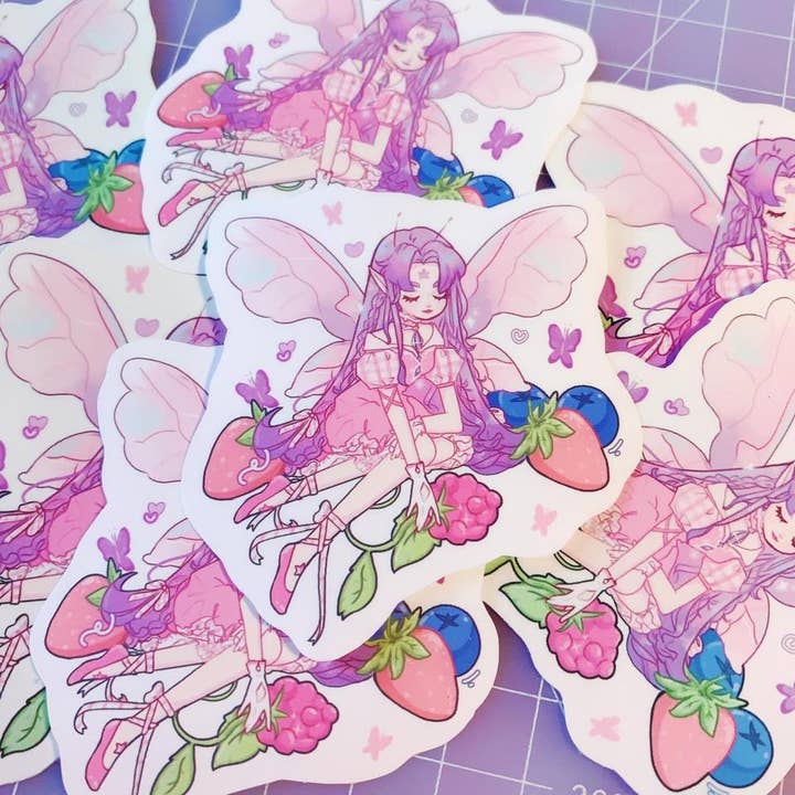 Berry Fairy Original Vinyl Sticker for engroshandel hos Citrine Note