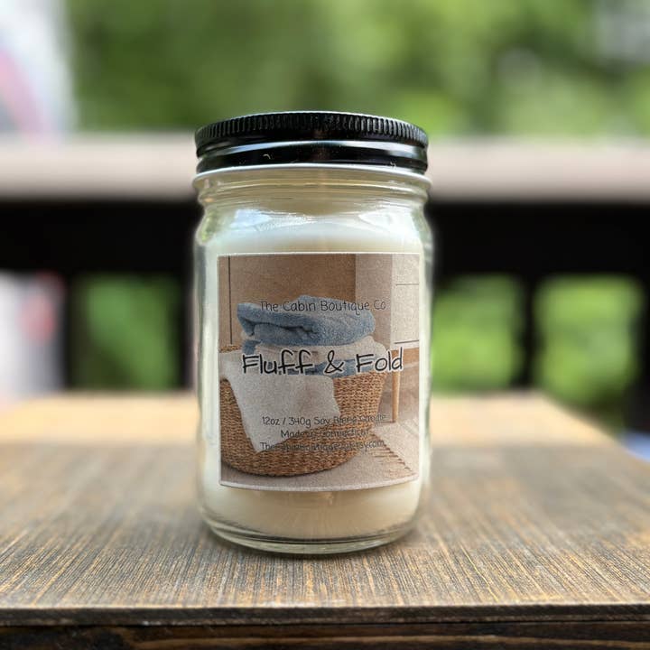 Fluff & Fold Candle - Cotton Blossoms - Fresh Air - Clean for wholesale by The Cabin Boutique Co