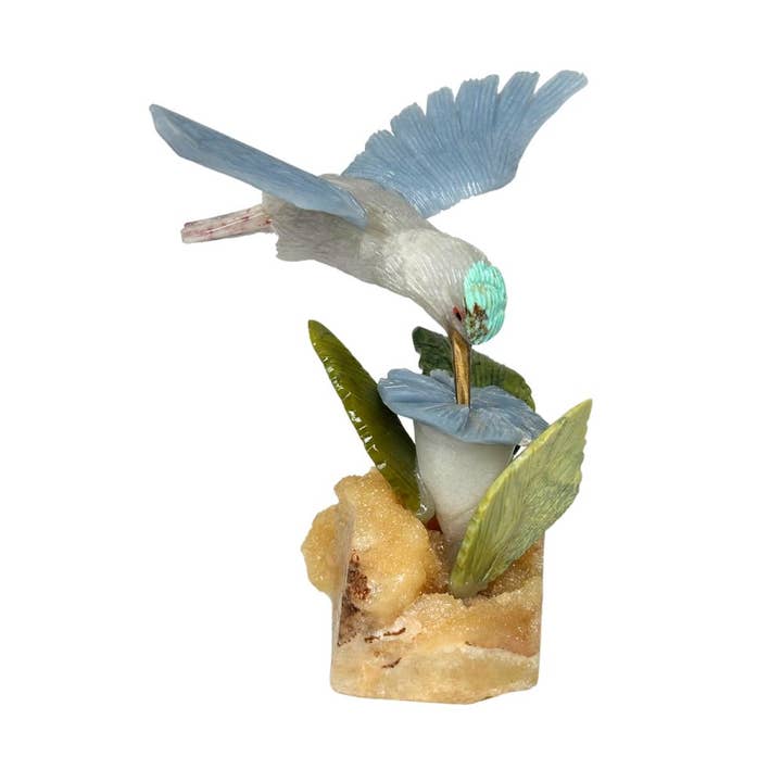 Earths Elements Wholesale - Vente Figurine décorative - Colibri sur support à fleurs3