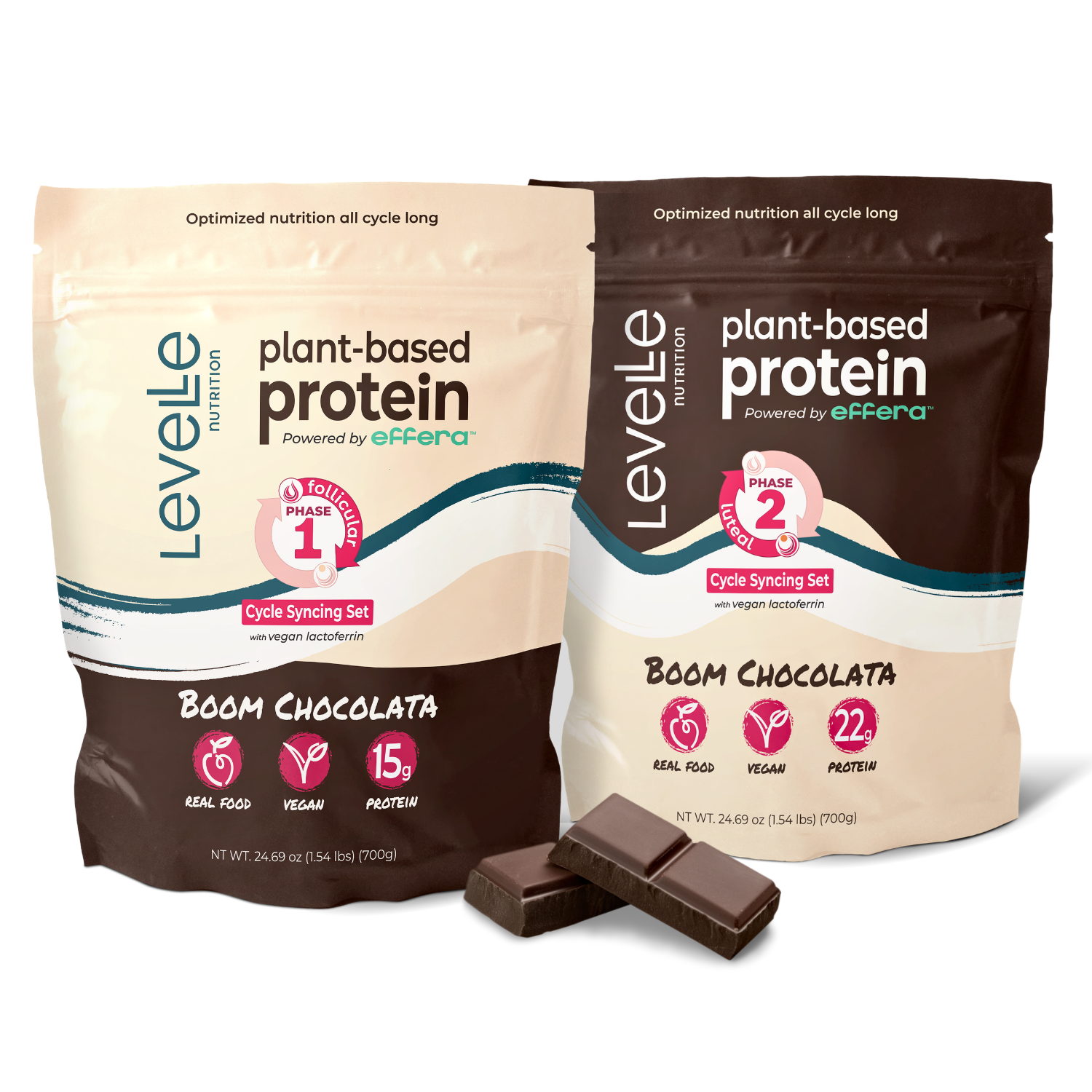 Levelle Nutrition - Wholesale Protein/Superfood Powder - Boom Chocolata Vegan Protein Set - 24ct Case– SPECIAL BUY8