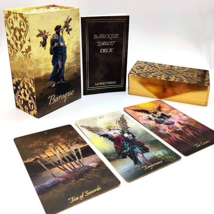 LA MUCI DESIGN - Wholesale Tarot Cards - Gold Foil Tarot Deck – Luxury Gilded Baroque Tarot Cards