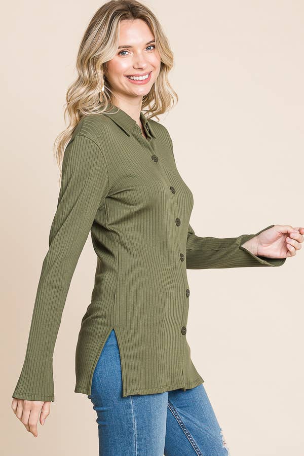 Culture Code – Engroshandel Strikket top - Dame – CRT1111L - SKJORTE MED KNAPPER10