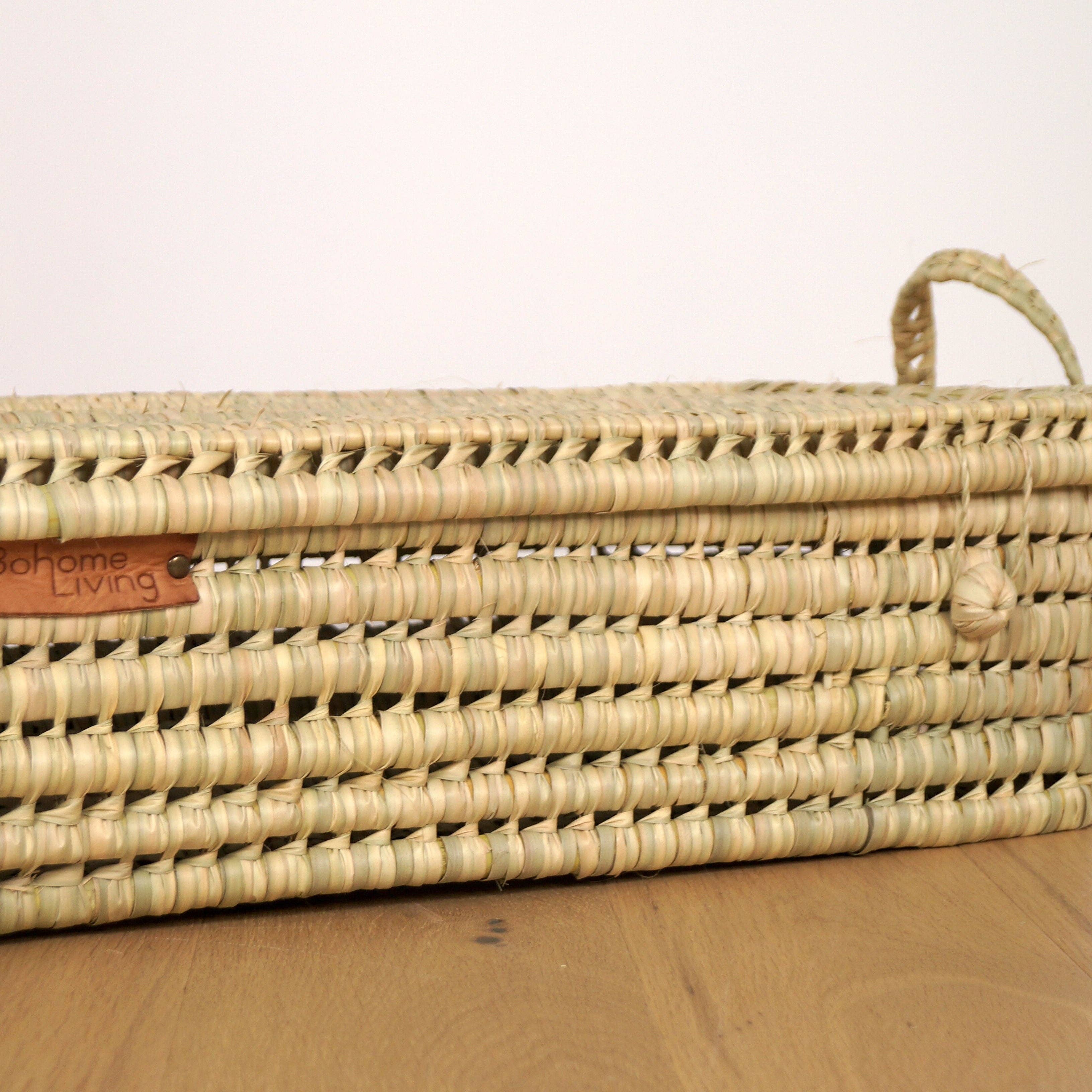 Bohome Living - Wholesale Basket - Underbed basket in palm leaves 100cm3