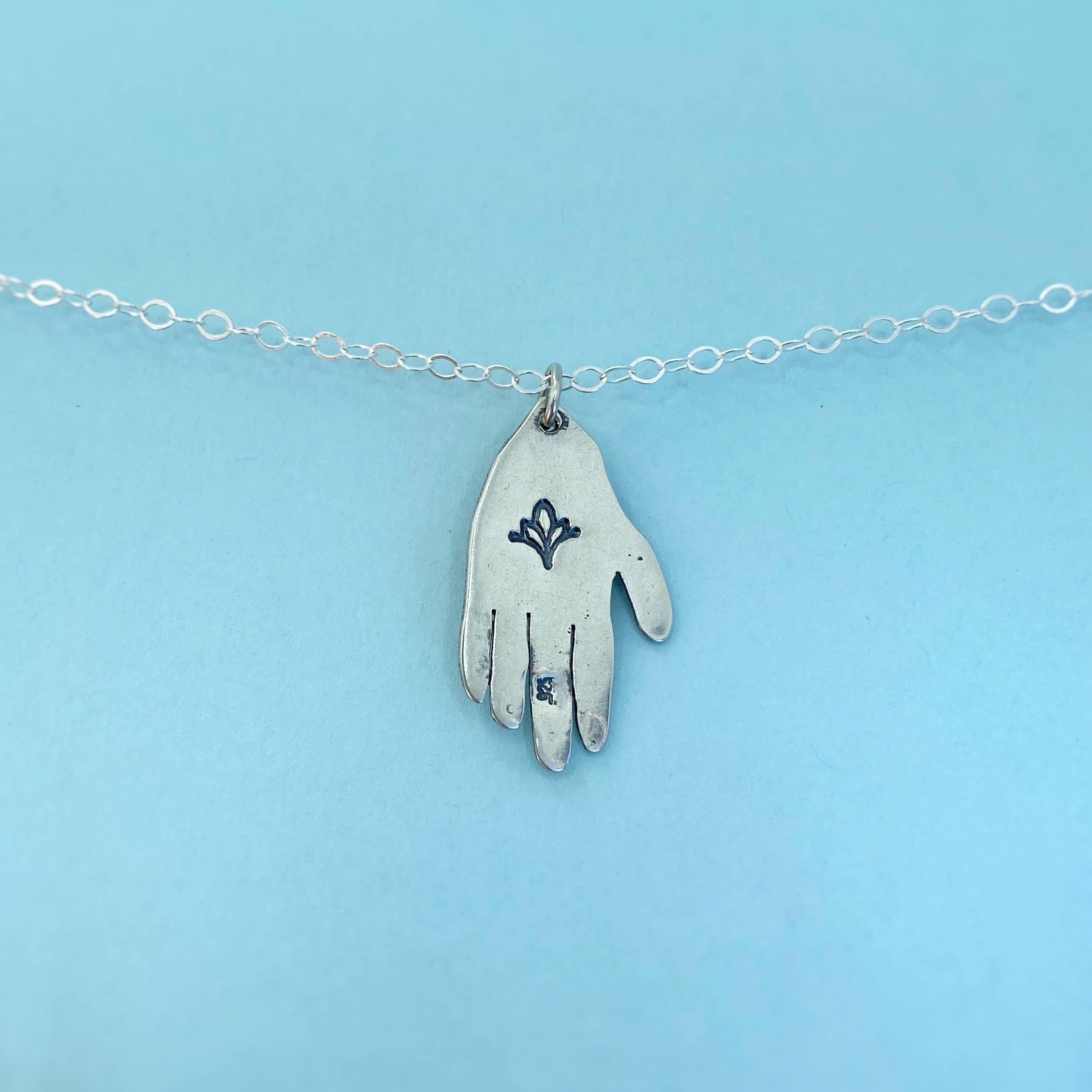 Blue and Blue - Wholesale Pendant/Charm Necklace - Hand Necklace - Garnet5