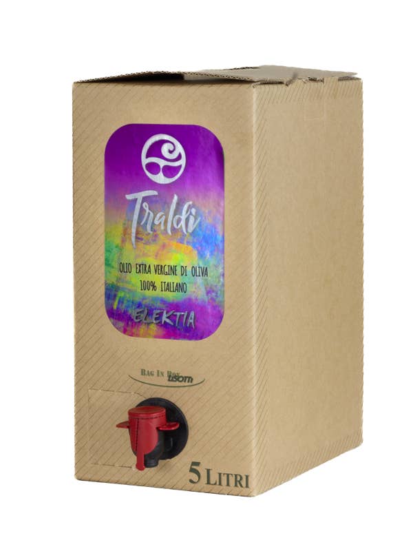 Elektia Extra Vierge Olijfolie zakje in doos 5 lt voor wholesale door Olio Traldi di Boni Francesca