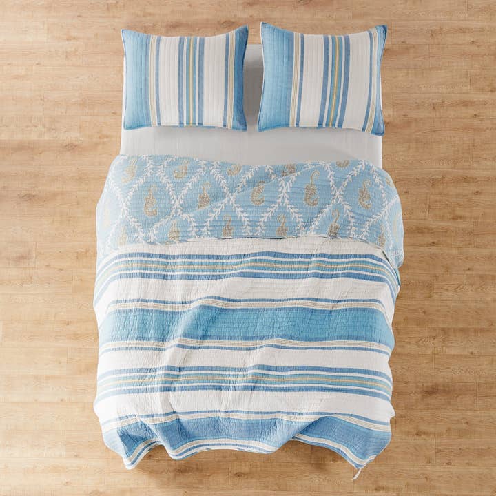 Blue Maui Quilt Set for wholesale on Faire