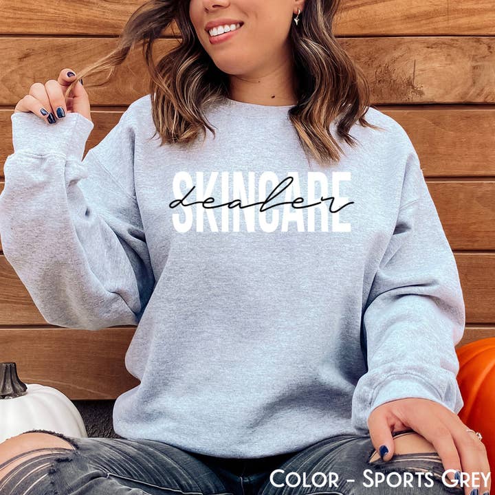 APComfortPrints - Wholesale Graphic Sweatshirt - Women's - Skincare Dealer Sweatshirt, Beauty Skincare Sweater