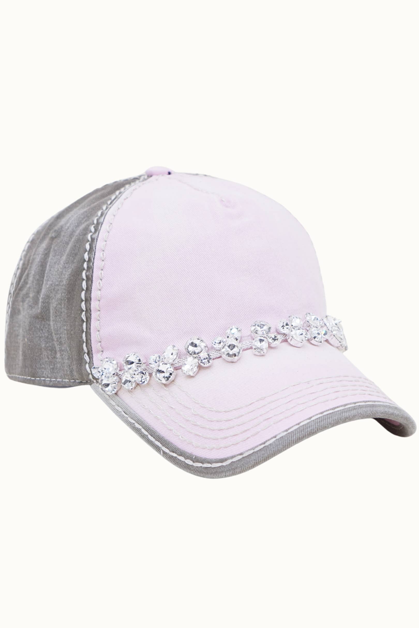 Olive & Pique – wholesale Baseball cap – Women's – Bejeweled Bling Glitz Two-Toned Cap, Adjustable4