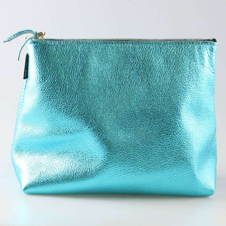 Zina Kao Exclusives - Wholesale Makeup/Cosmetic Bag - The Metallic Makeup Clutch: 3 sizes! (Stewart/Martin/Loren)