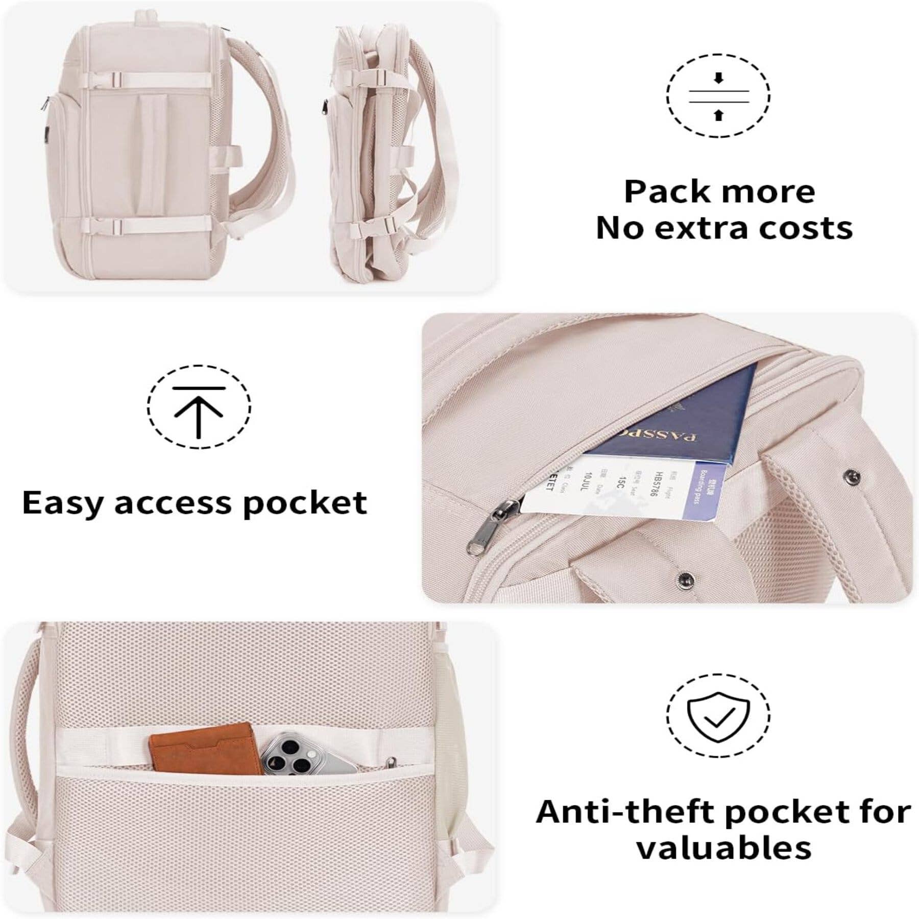 wandf - Wholesale Backpack – Unisex - ECOHUB 30L Flight-Approved Backpack USB Charging Port Bags52