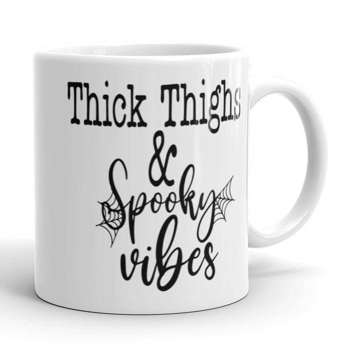 Thick Thighs and Spooky Vibes for wholesale by Words of Ivy