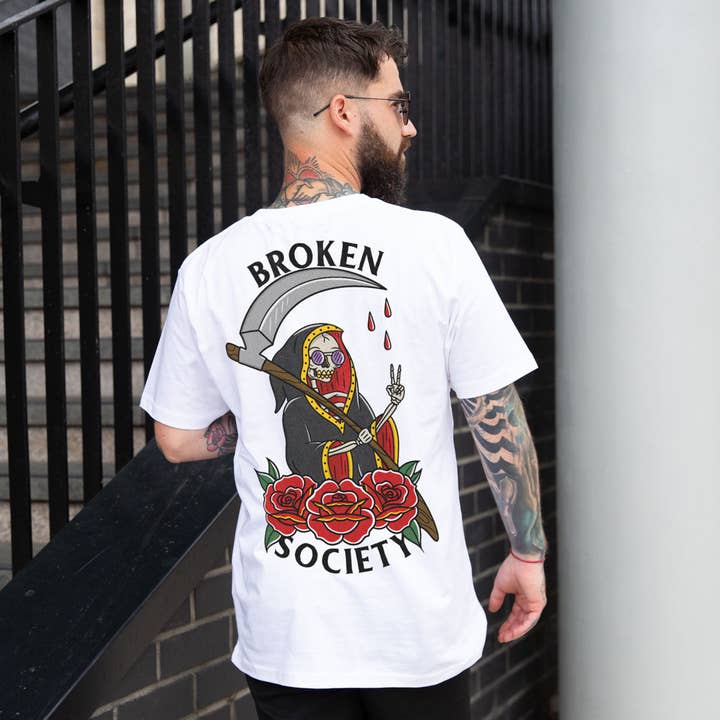 Das Chill Reaper T-Shirt (Unisex) für den Großhandel von Broken Society