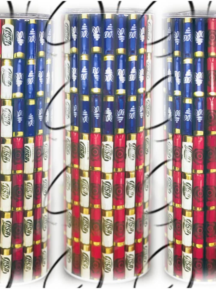 Skinny Tumbler mit amerikanischer Flagge, 20 oz für den Großhandel von CMD Wholesale