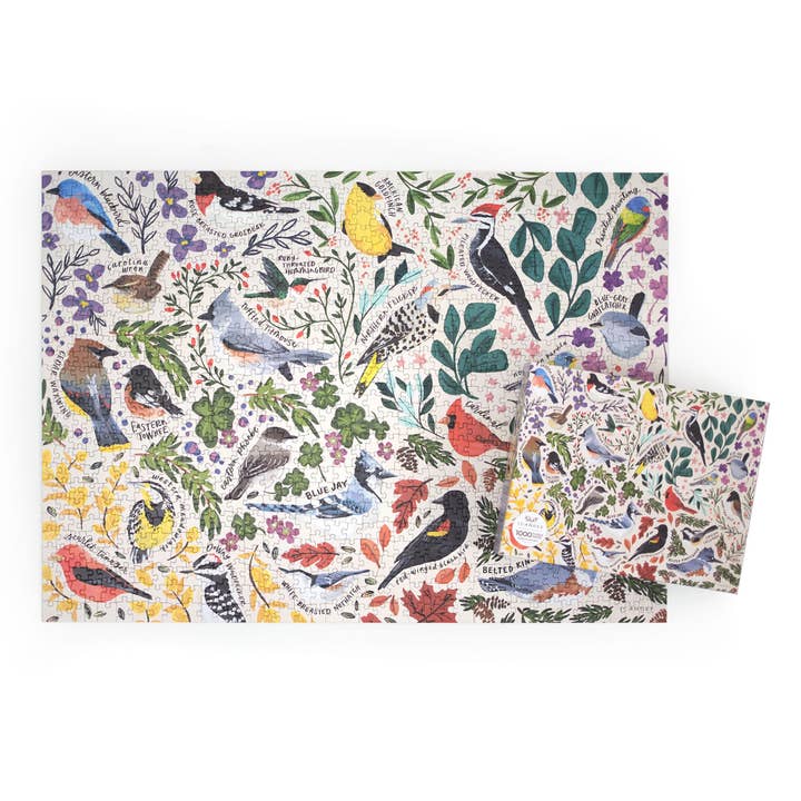 1canoe2 | One Canoe Two Paper Co. – Engroshandel Puslespil - Voksen – fjervildt venner - 1.000 brik fugl puslespil3