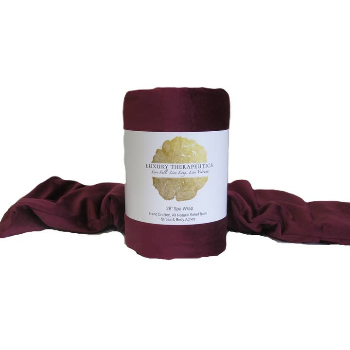 Heatable Therapy Spa Wrap- Como Cranberry for wholesale by Luxury Therapeutics