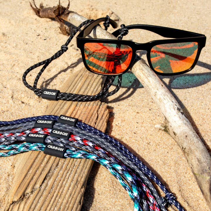 Carson - Wholesale Eyewear Cases & Holders - Unisex - Adjustable Paracord Eyewear Retainers, Assorted 6-Pack