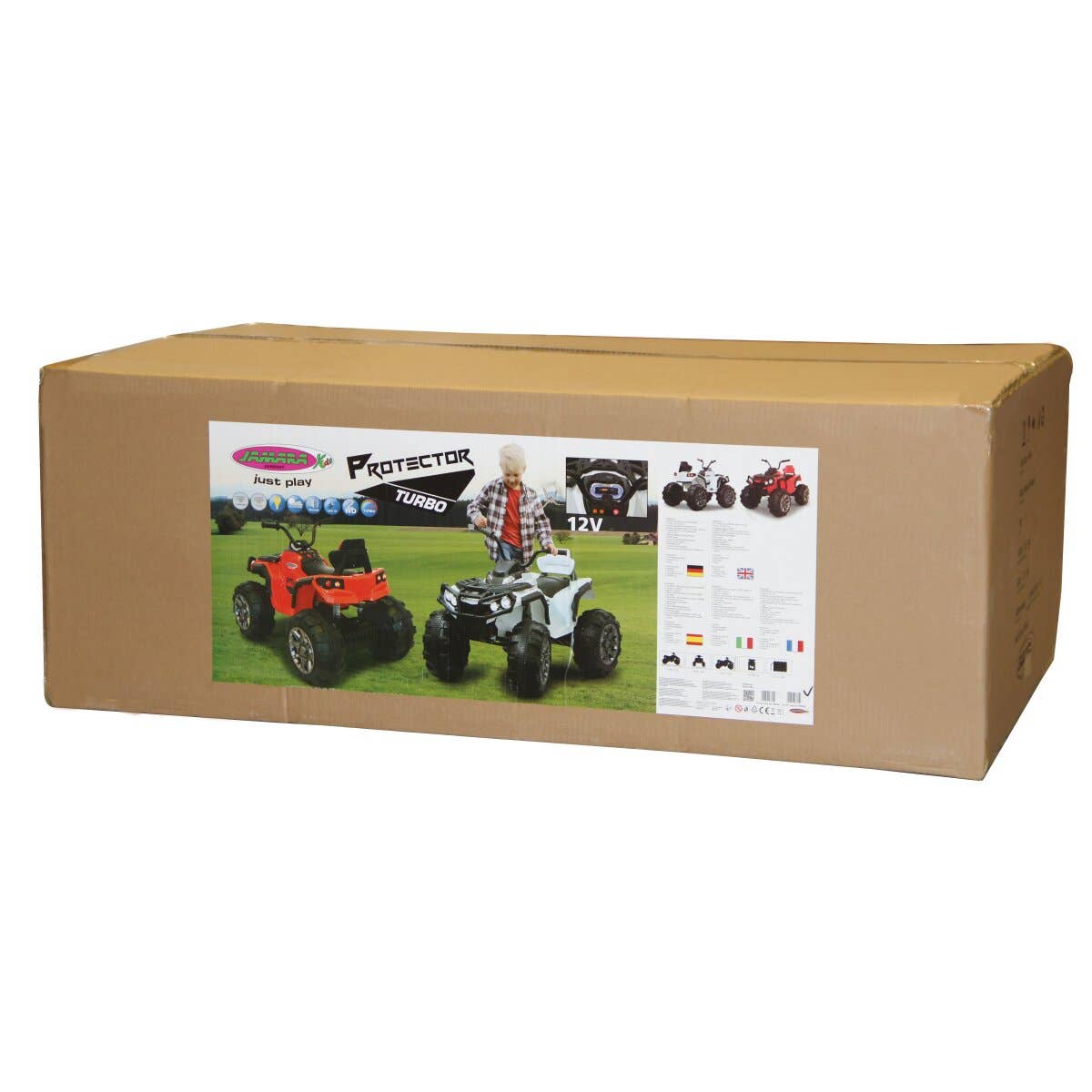 mhw24 – wholesale Toy car/truck – Child – Ride-on quad protector white 12V1