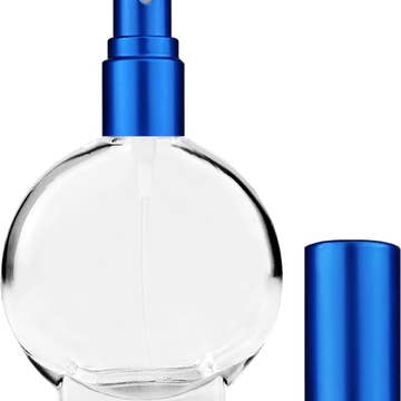 Best Bottles - Wholesale Perfume/Eau de Toilette - Clear Circle Glass Bottle - 15ml (Multiple Spray Colors)5