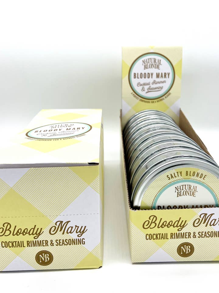 Manchon de présentation pour bordure de cocktail Salty Blonde et sel d'assaisonnement pour la vente par Natural Blonde Mix