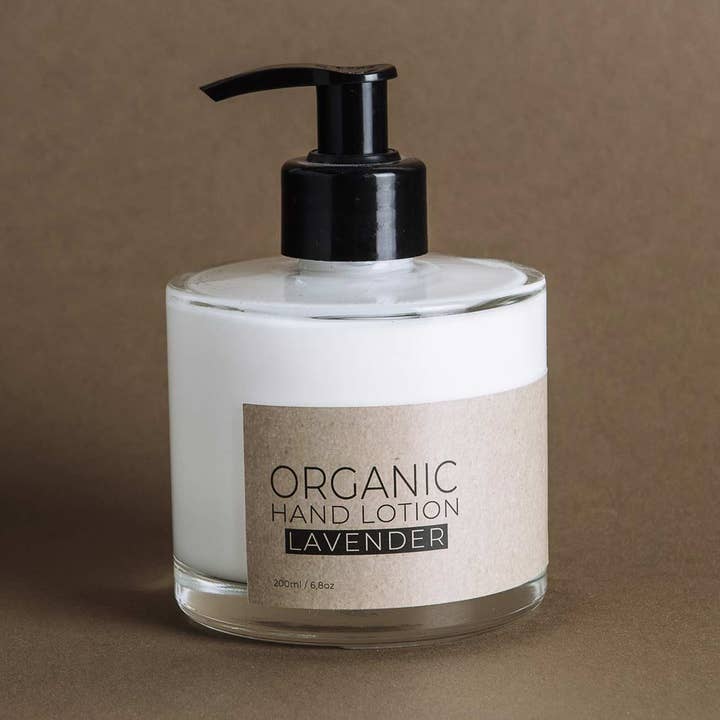 LOÇÃO ORGÂNICA PARA MÃOS DE LAVANDA EM GARRAFA DE VIDRO por atacado de the MUNIO