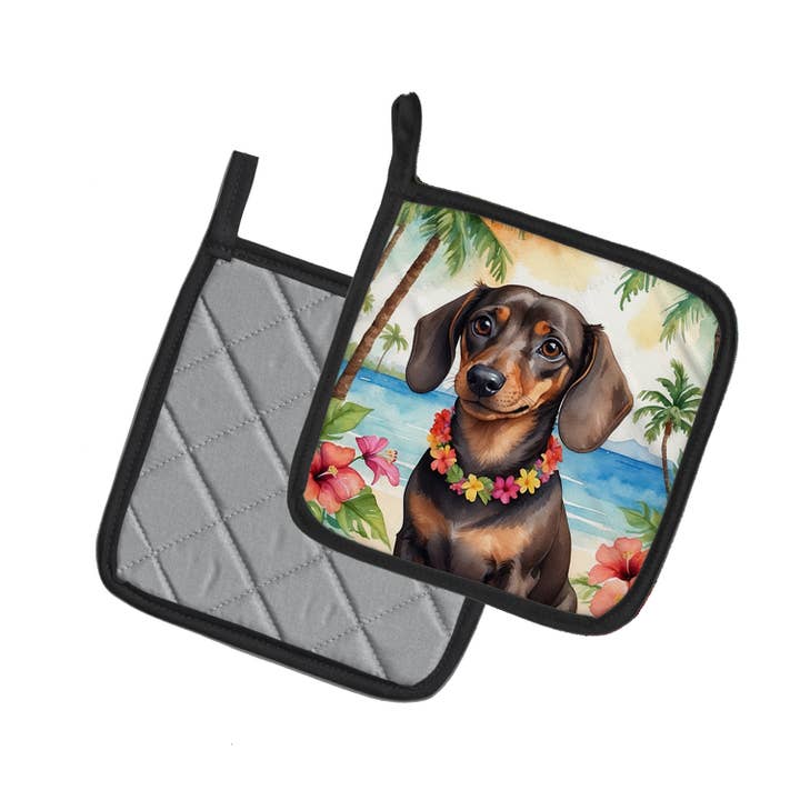 Dachshund Luau Pot Holders DAC6418 for wholesale by Caroline's Treasures