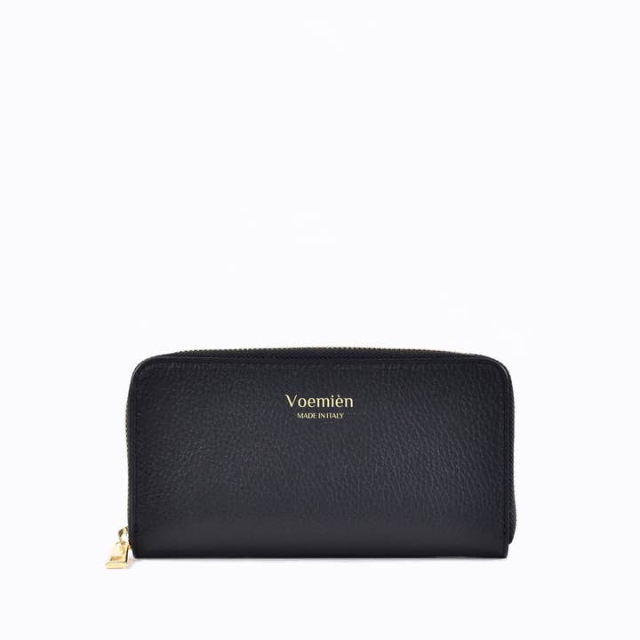 Prestige Milano - Wholesale Wallet - Unisex - Portafoglio grande in pelle Togo nera