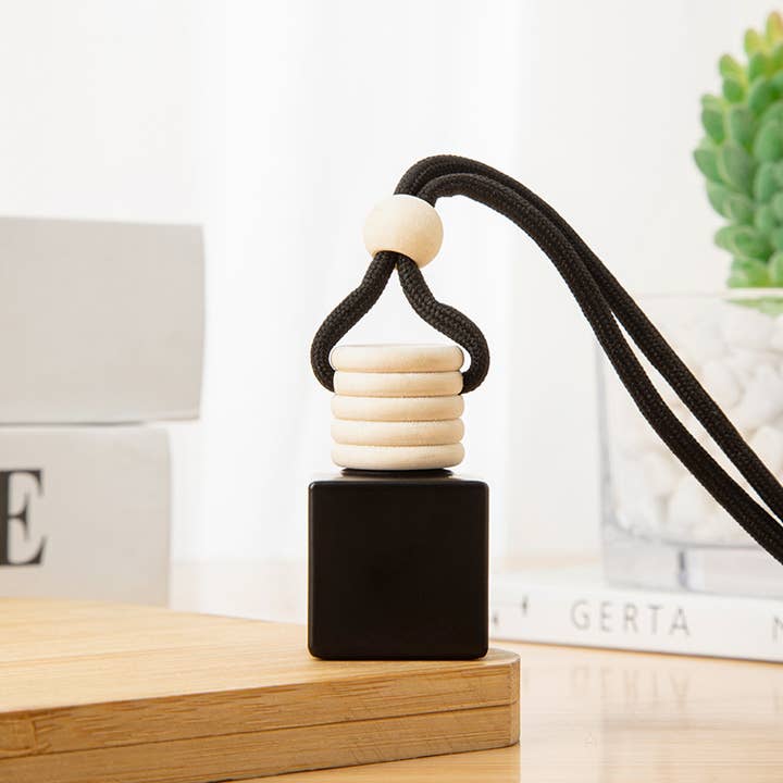 Candles Meta - Wholesale Car Freshener - Unisex - 8ML Matte Black Square Car Hanging Pendant Empty Bottle2