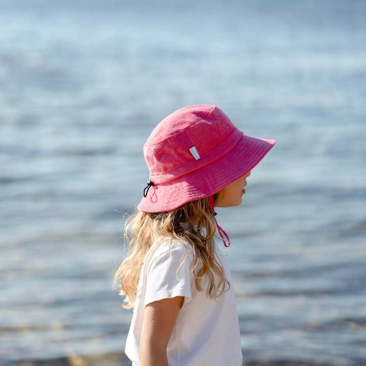 Acorn Kids - Wholesale Bucket hat – kids - Pink Terry Towelling Bucket Hat4