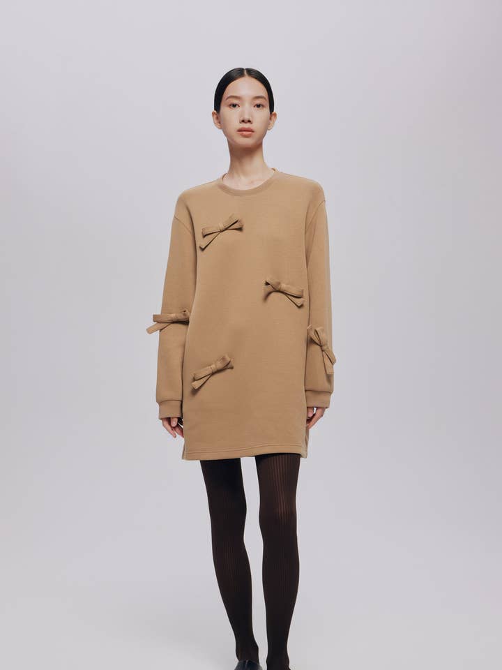 Bow Sweater Dress for wholesale by Urlazh